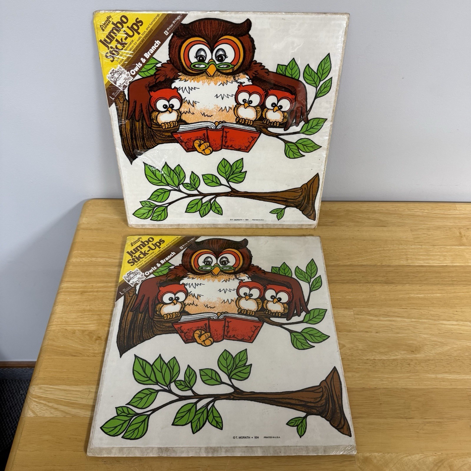 1980s Owls Priss Prints Room Decoration Wall Decals Vintage Retro Classroom Play