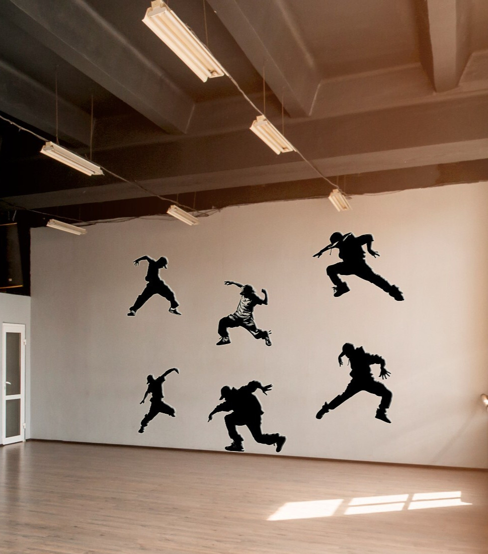 Hip Hop Dancers Wall Decals – Break Dance Wall Decal, Contemporary Dancer se244