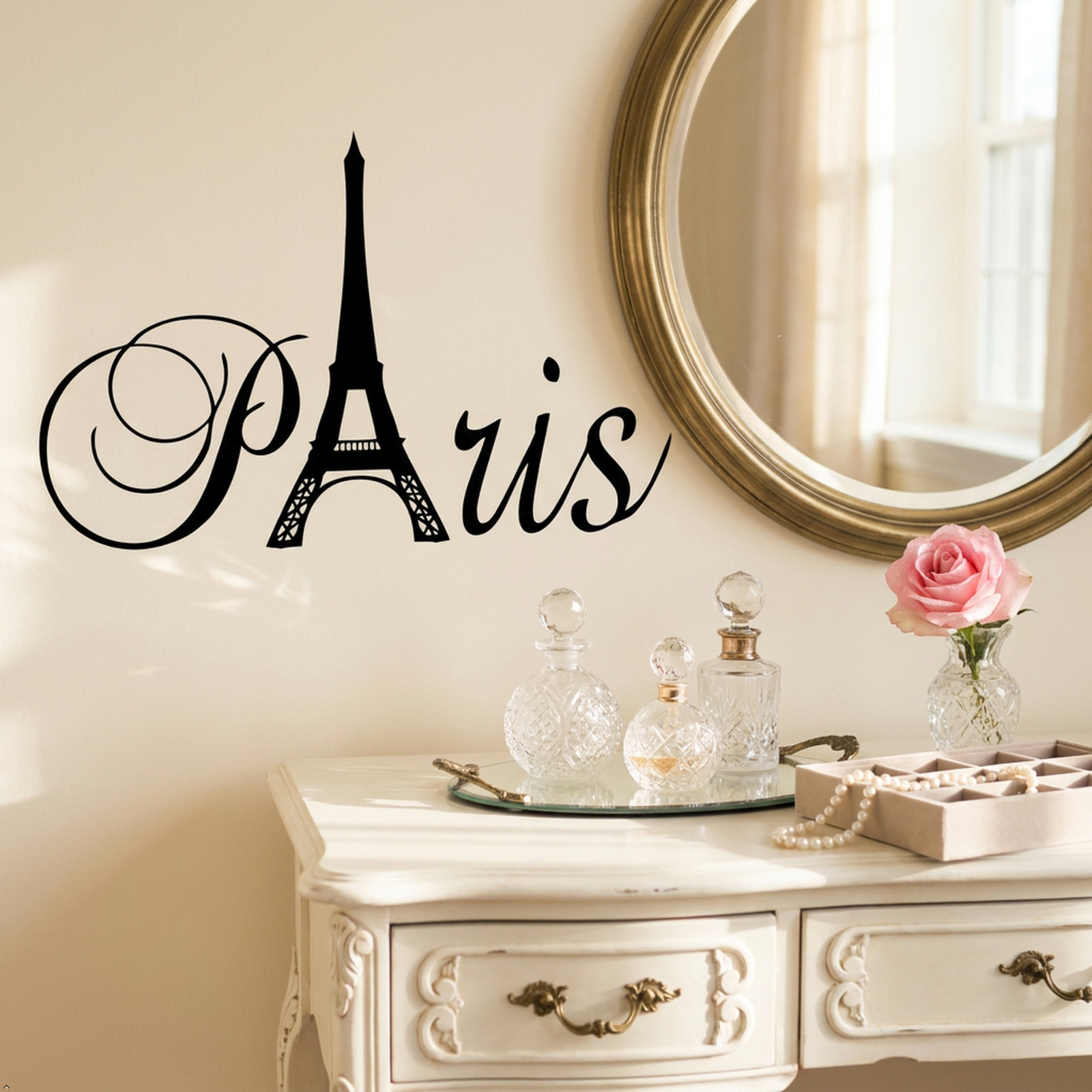 Paris Tower Girls Room Home Quote Vinyl Wall Decal Decor Art Sticker Decals