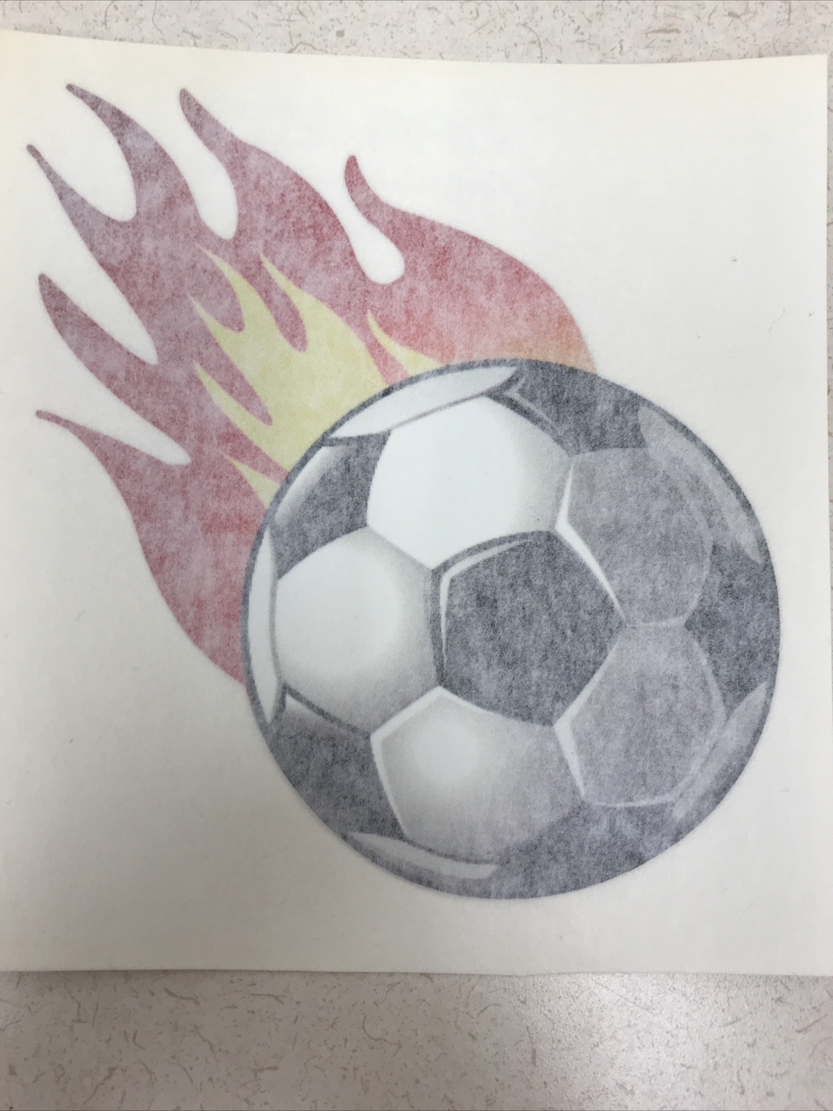 Sticker Decal Flaming SOCCER BALL Car Sports Vinyl Waterproof Football Fire