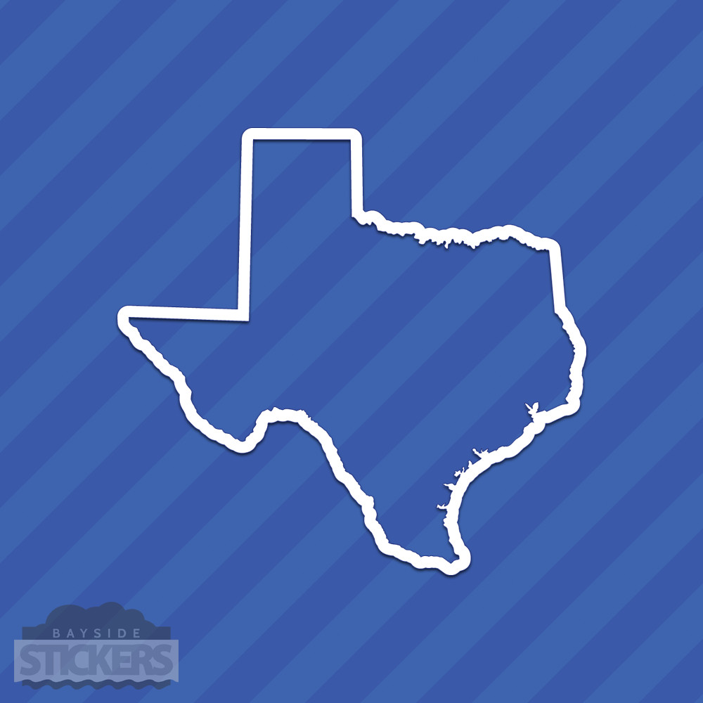 Texas TX State Outline Vinyl Decal Sticker