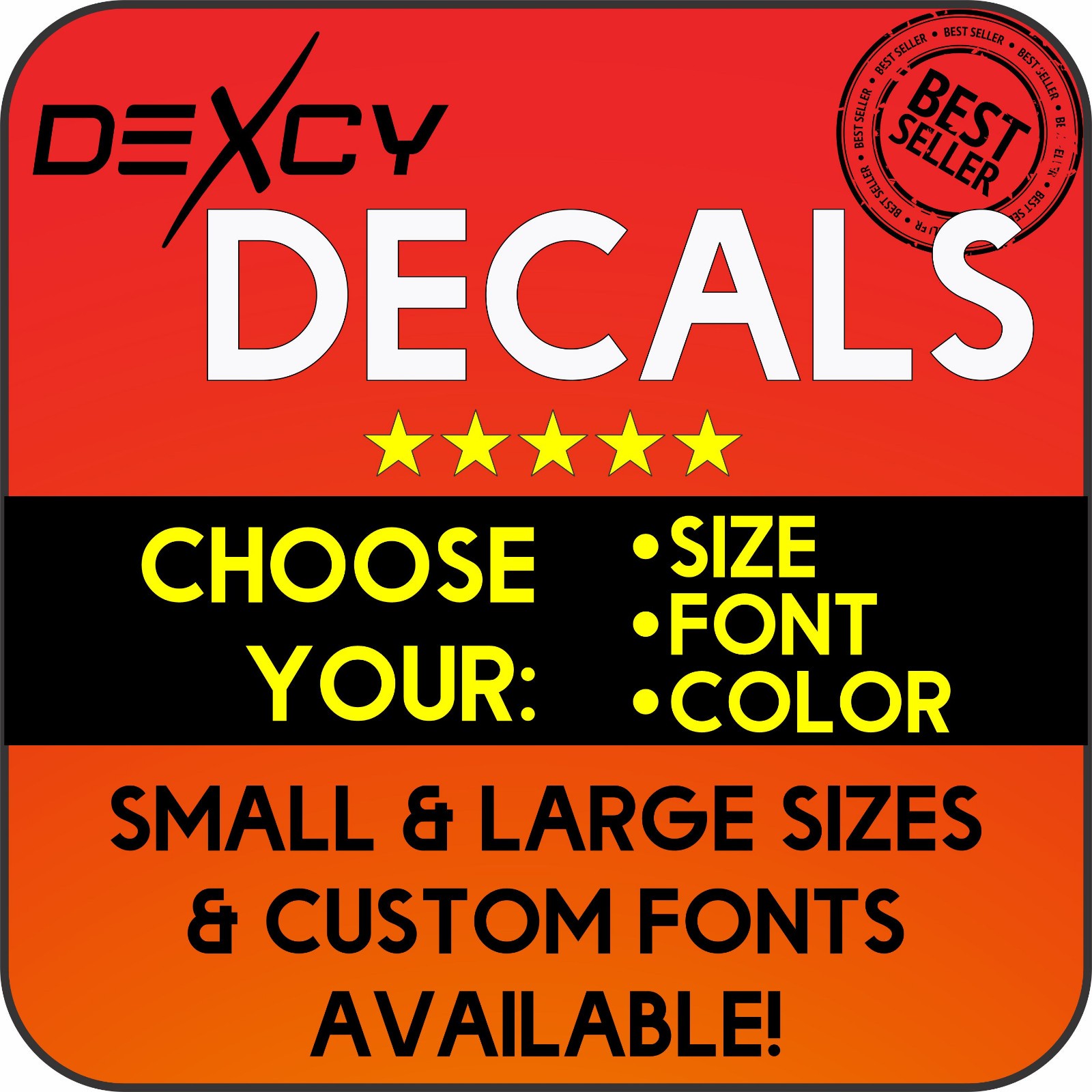 Vinyl Decal, Custom Sticker Car Wall Window Home Decor Name Mirror Sign Truck