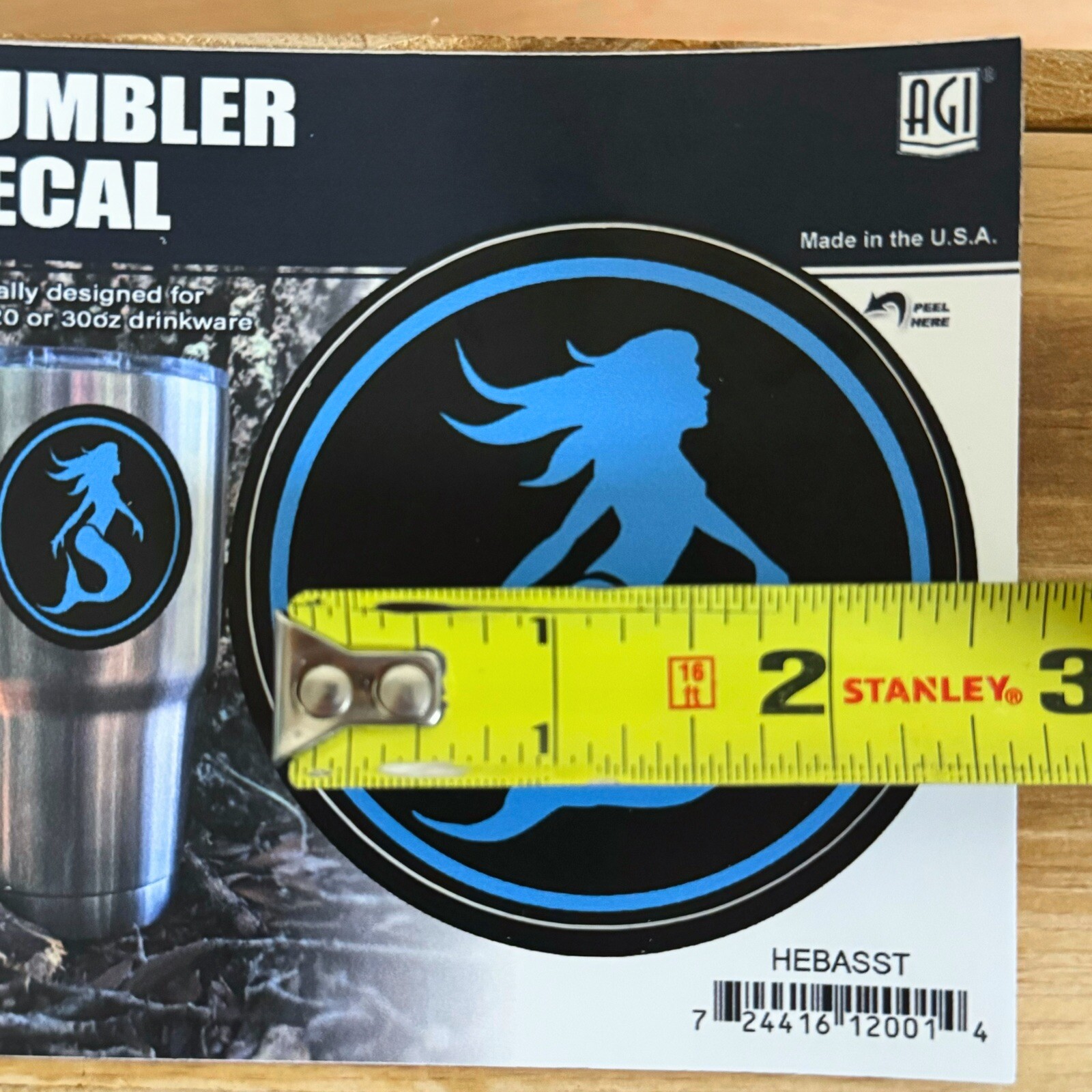 Mermaid Sticker Tumbler Decal Blue Oceans Gift Marine Beach Water Fantasy
