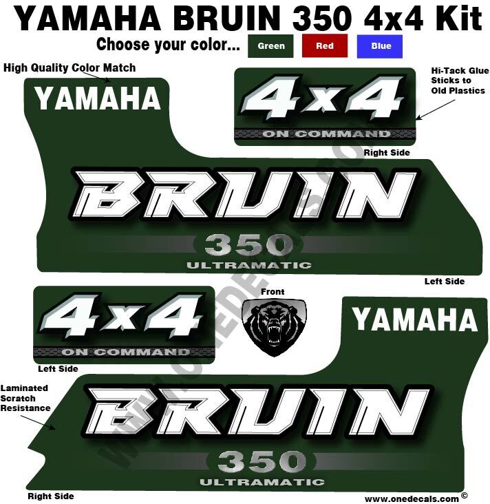 Yamaha BRUIN 350 4X4 OEM Decal Graphics Kit