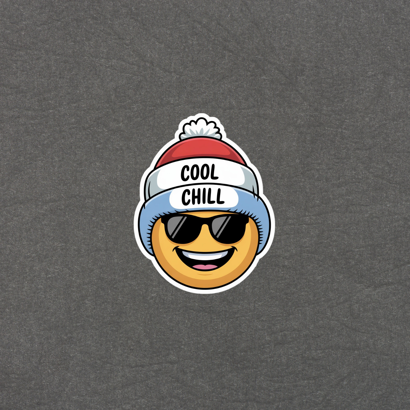 Cool Chill Emoji Sticker – Winter Vibes Laptop Decal #7078