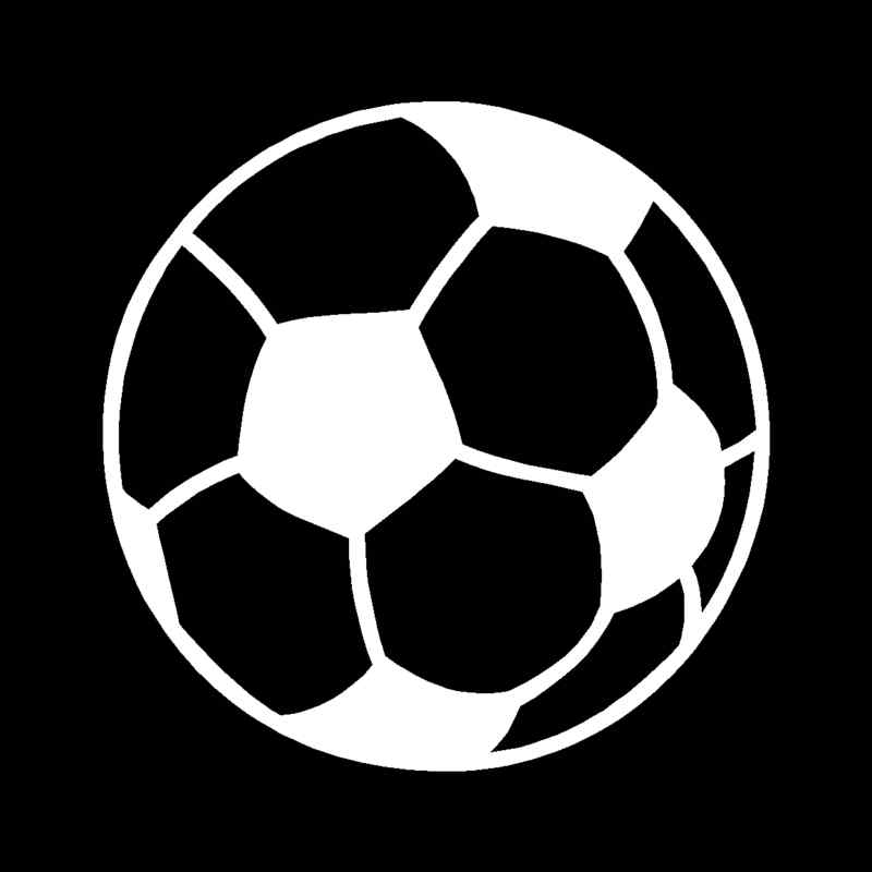 SOCCER BALL Vinyl Decal 5" x 5" (11 Colors) SD