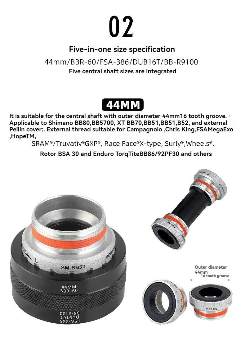 5 in 1 Bottom Bracket Tool BSA30 BB386 DUB BB52 BB93 Install Remover