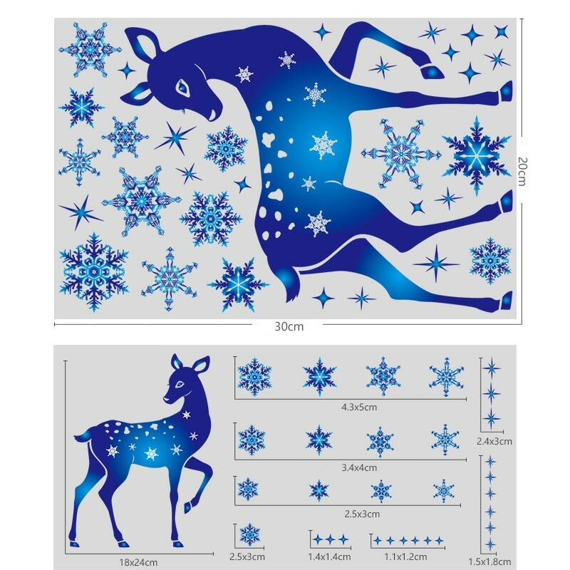Christmas Snowflake Window Sticker Christmas Wall Stickers Room Wall New