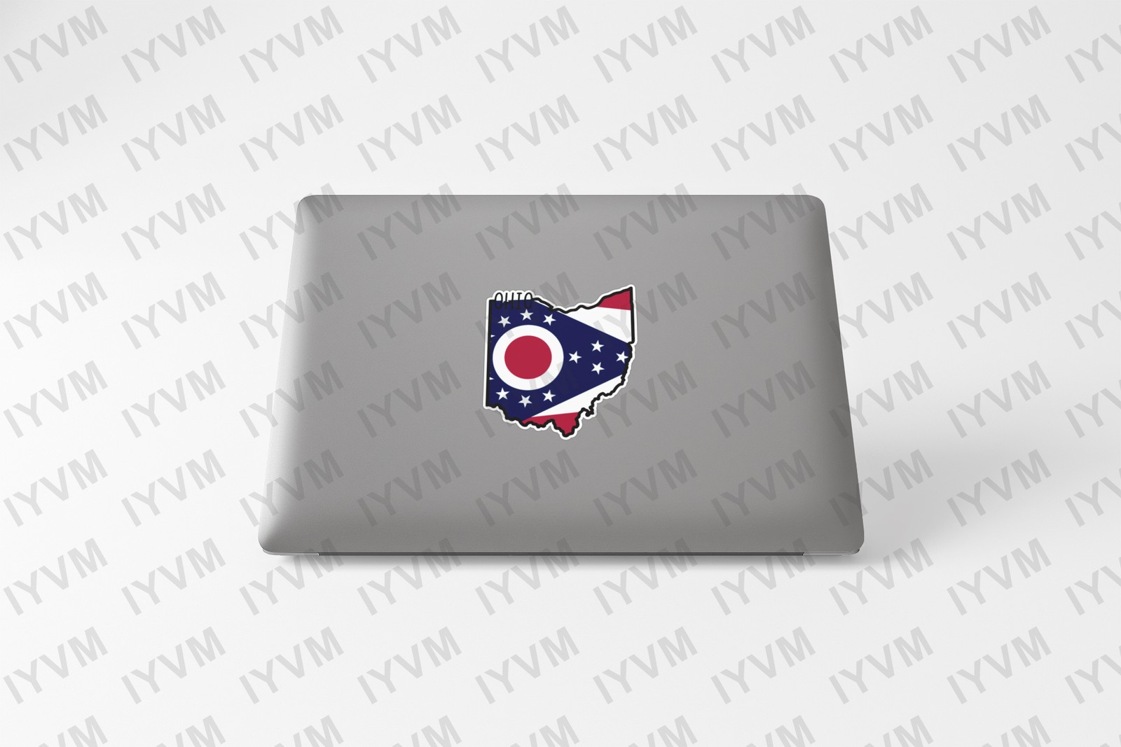 State of Ohio Flag Map Sticker Decal USA Ohio State