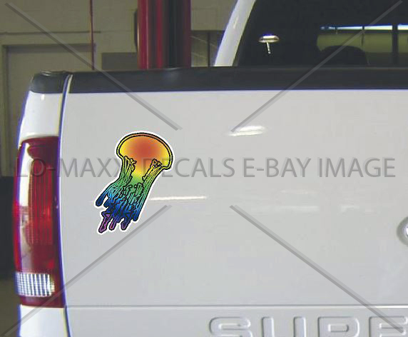 Psychedelic Jellyfish Ocean Sea Life Art Beautiful Graphic Printed Vinyl Sticker