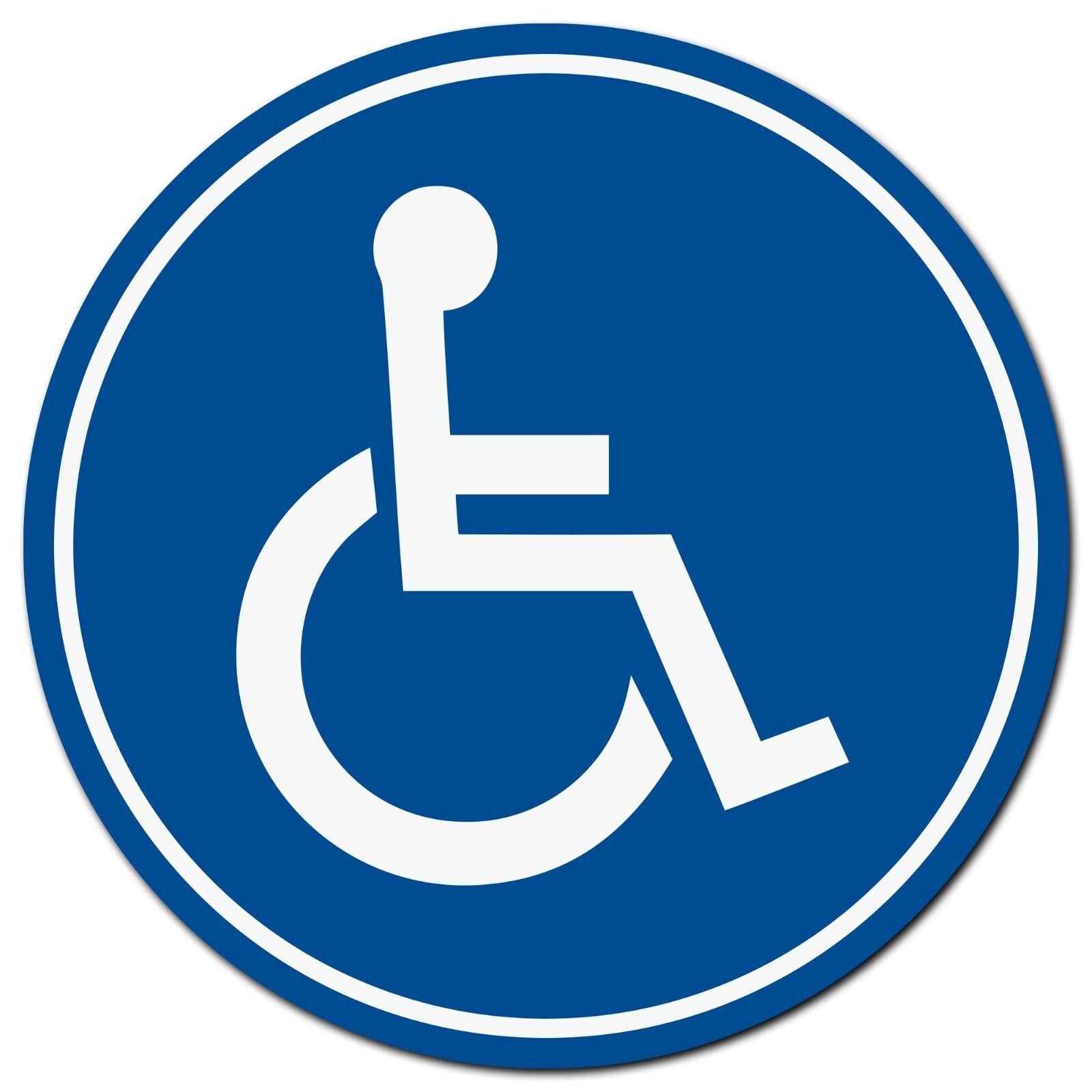 Handicap sticker disabled parking 3M vinyl car vehicle window wheelchair 2 pack