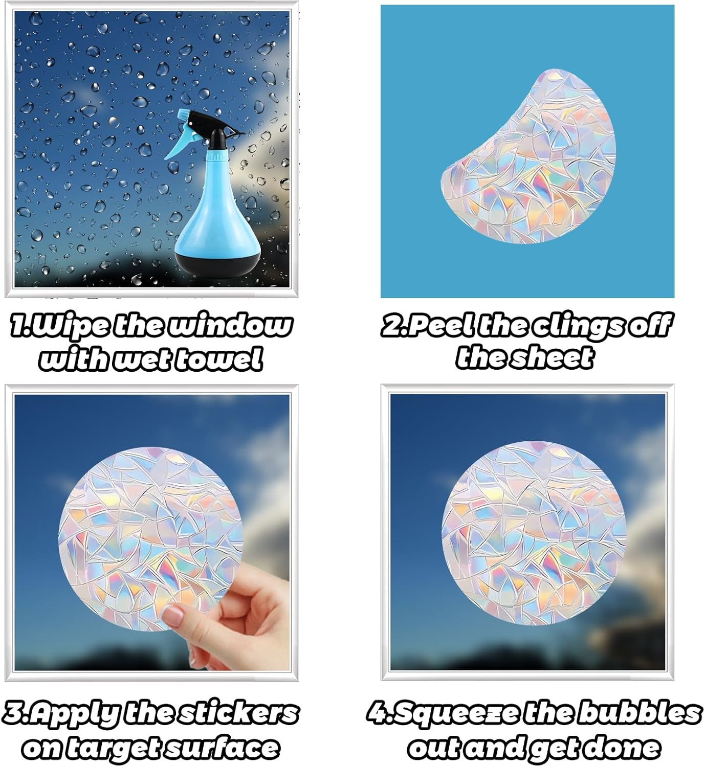90 Pcs Circle Window Decals to Prevent Bird Strikes – Anti-Collision Window S…
