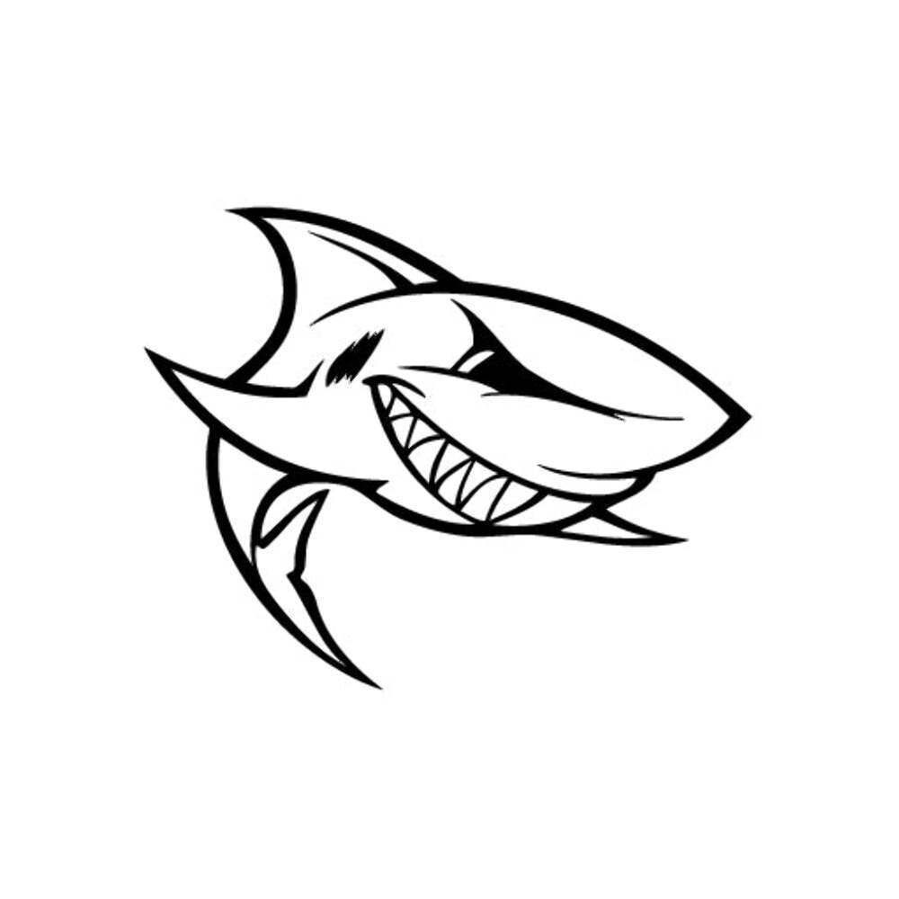 Shark Smile – Vinyl Decal Sticker for Wall, Car, iPhone, iPad, Laptop, Bike