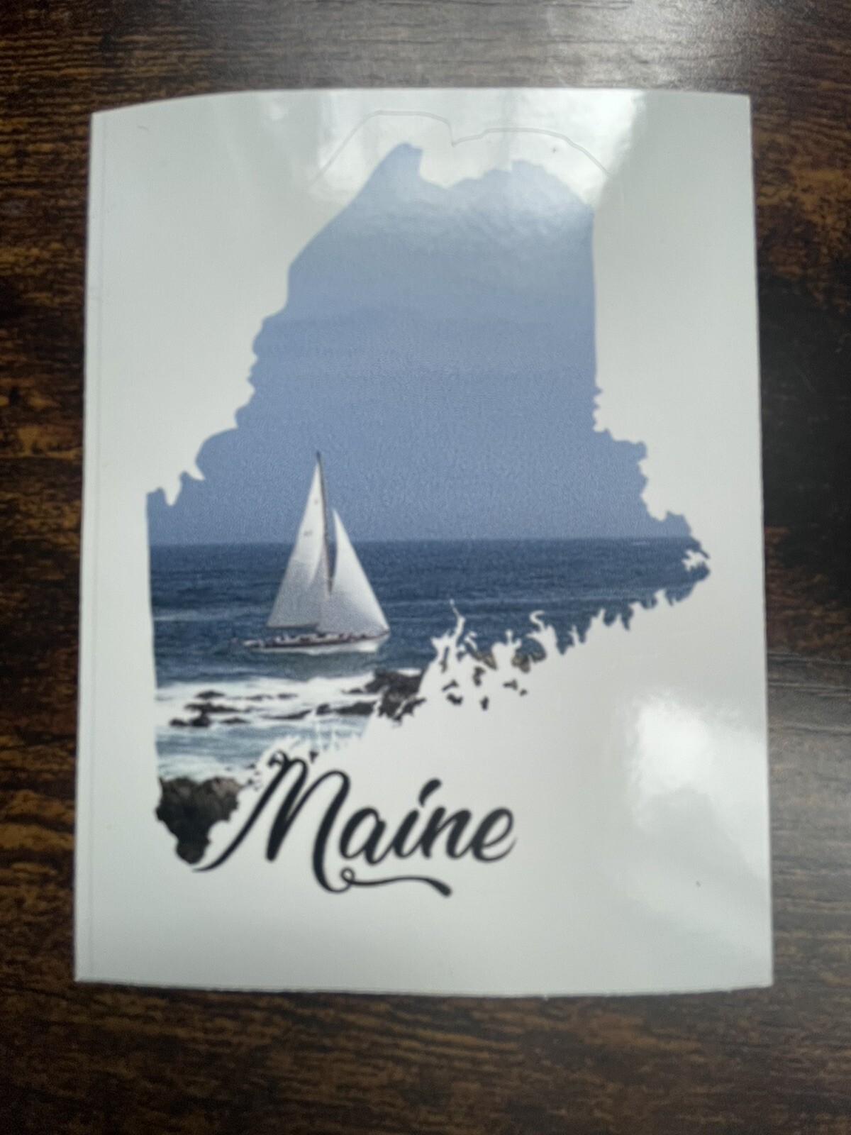 Maine Map Sailing Vinyl Sticker 3.5” X 2.5” Custom Made