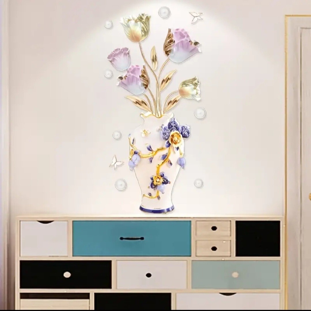1 Pcs 3d wall stickers vase