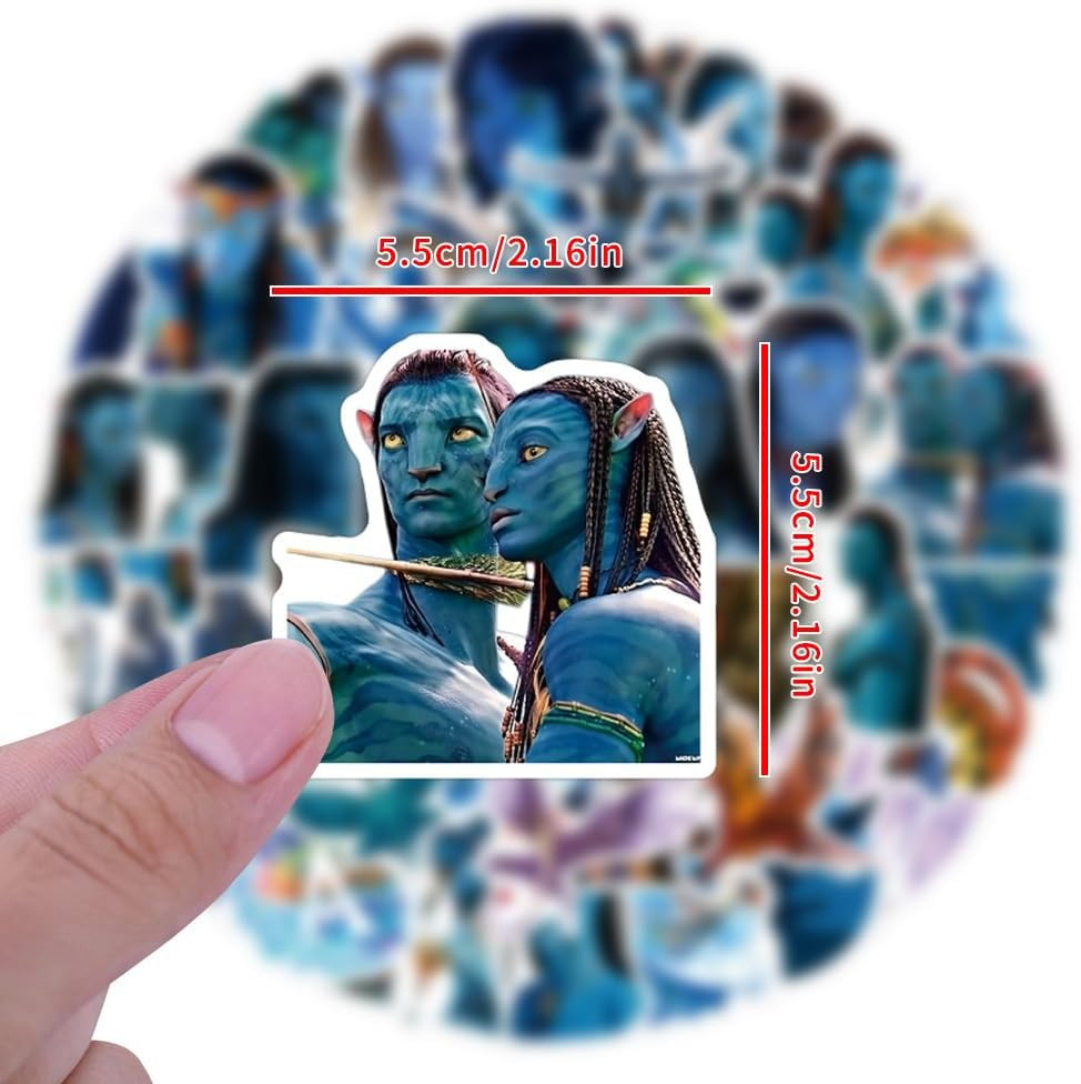 55PCS Movie Avatar Stickers,Water Bottle Stickers Waterproof Vinyl Decals, Movie