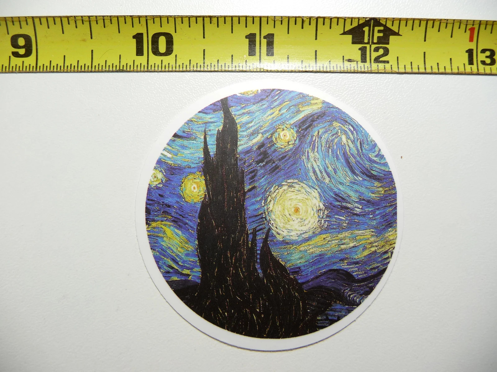 VINCENT VAN GOGH CIRCLE STARRY NIGHT SMALL STICKER DECAL CLASSIC ARTIST PAINTER