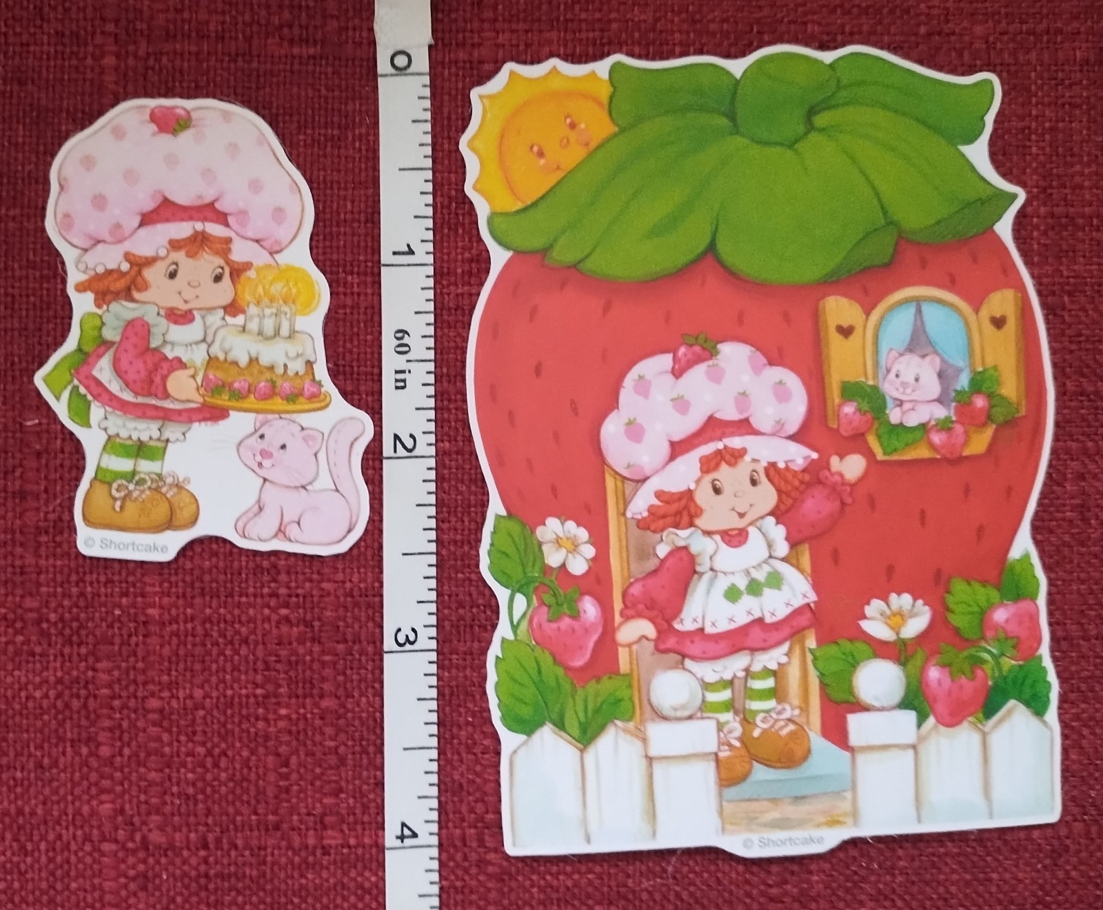 45pc. STRAWBERRY SHORTCAKE #2 WATERPROOF VINYL STICKERS/DECALS
