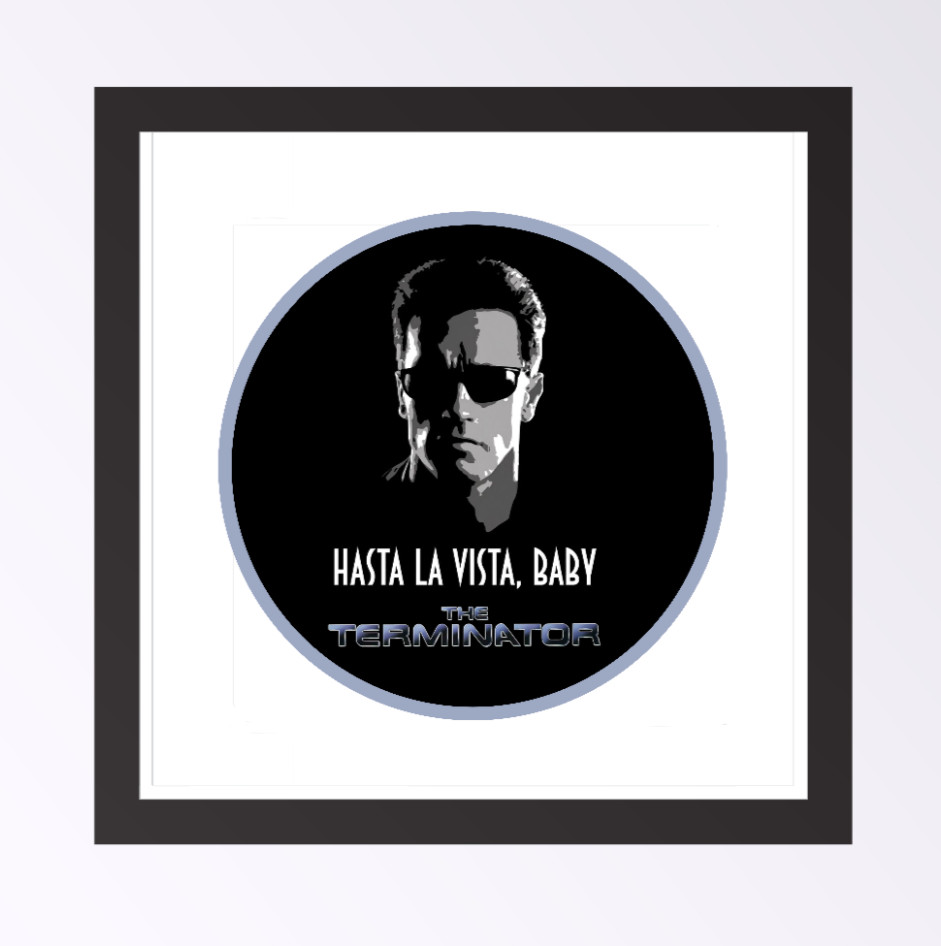Movie – The Terminator "Hasta" – 4" Handmade Vinyl Decal Vehicle Cooler Laptop
