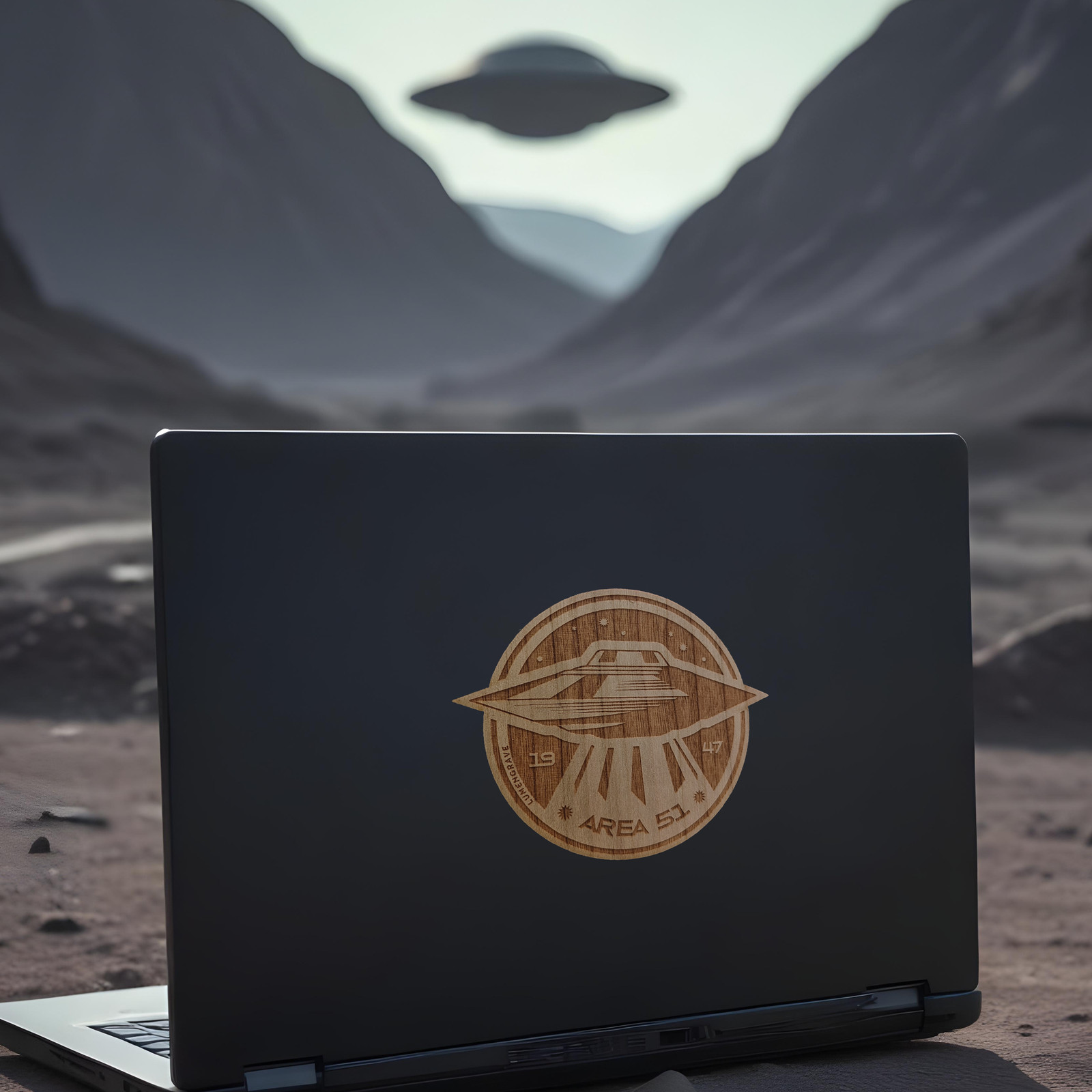 AREA 51 Wood Sticker
