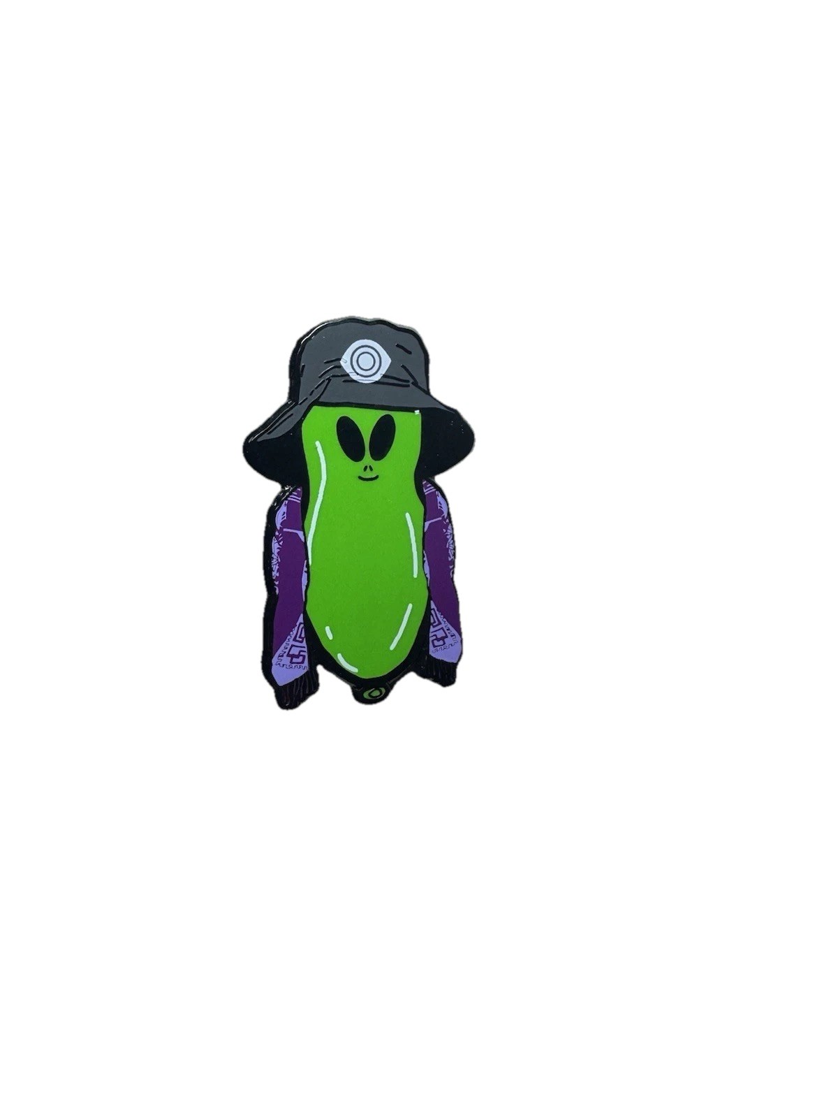 Alien Sticker Green Purple Street Art Vinyl Decal Bucket Hat Sci-Fi Style