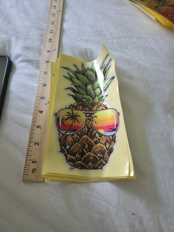 Cool Pineapple Sunglasses Vinyl Decal Tropical Summer Beach Sticker 7 Inch
