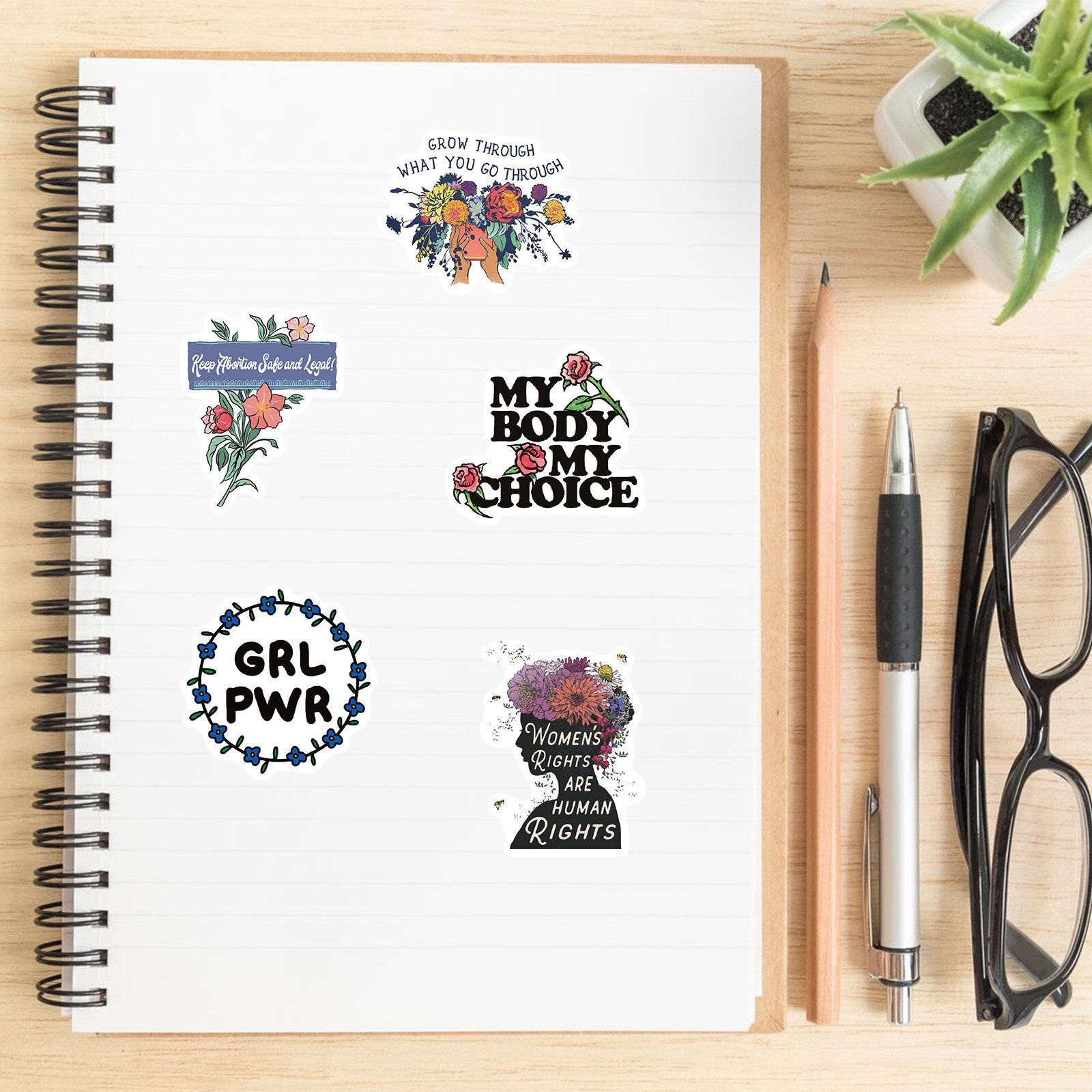 100pcs Feminist Stickers, Pride Queer LGBTQ Feminism GIRL POWER Equality, 183