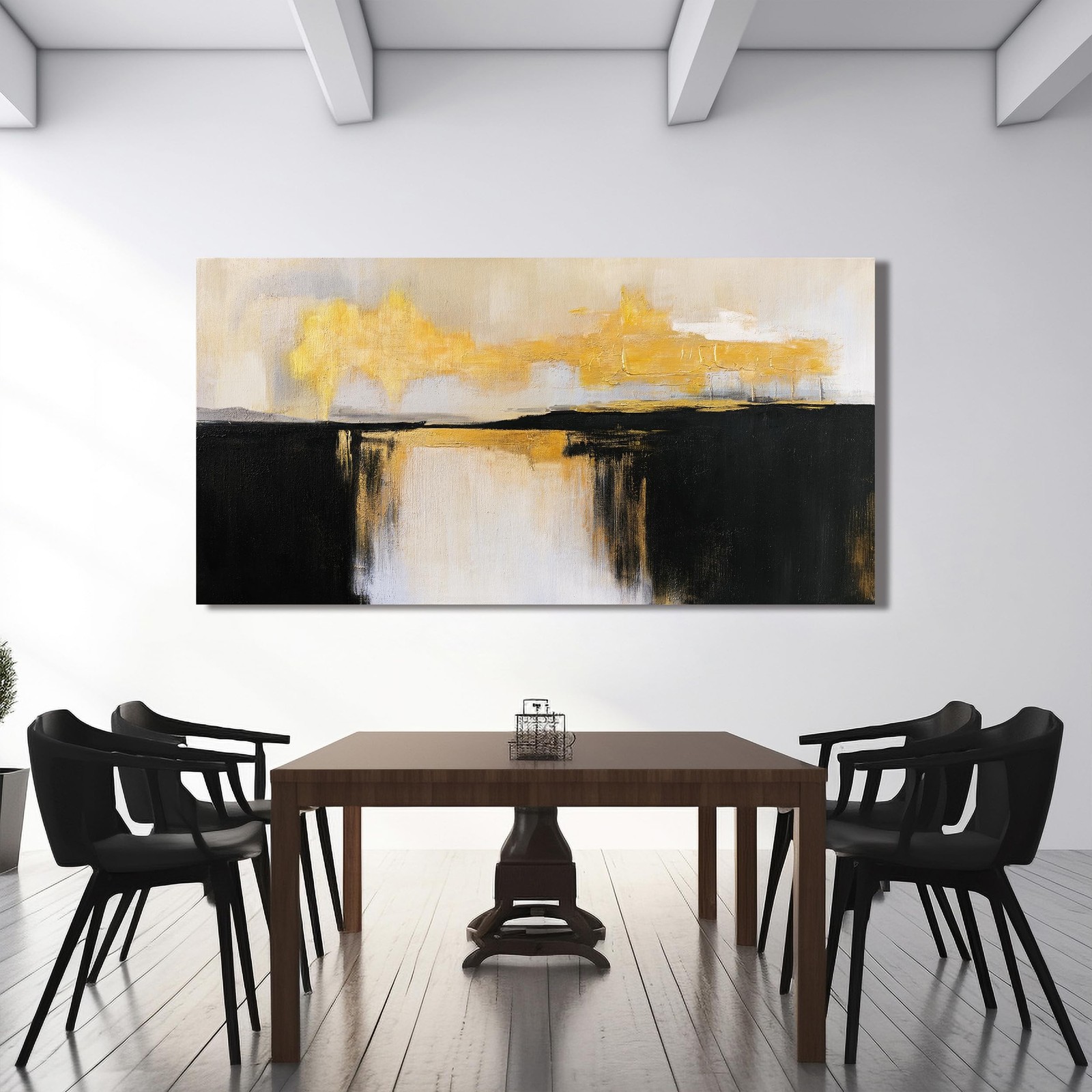 Canvas Wall Art Decor Large Wall Art Pictures For Living Room Black and Gold …