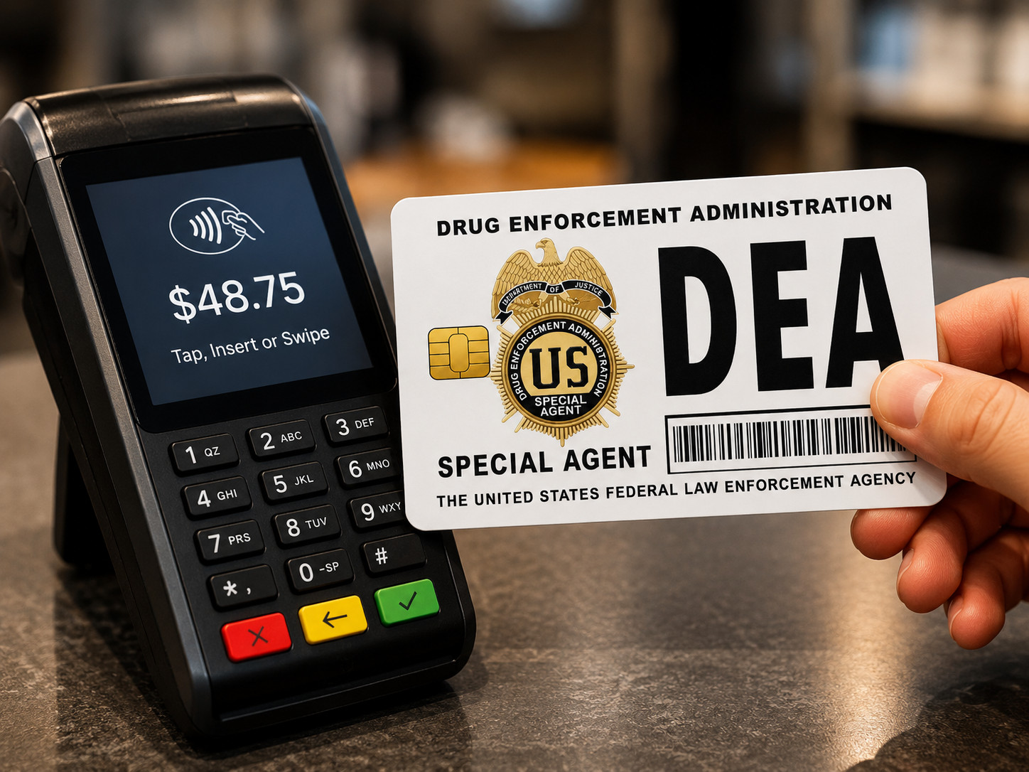 Funny DEA Special Agent ID Debit Card Credit Card Skin Vinyl Sticker