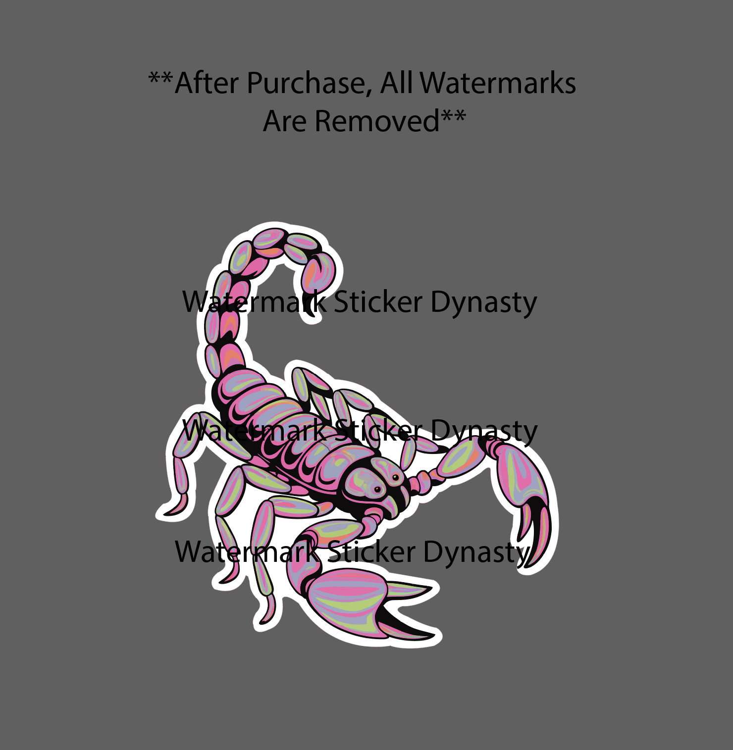 Scorpion Sticker Waterproof Decal Trippy Abstract Animal Desert Wild Gift NEW
