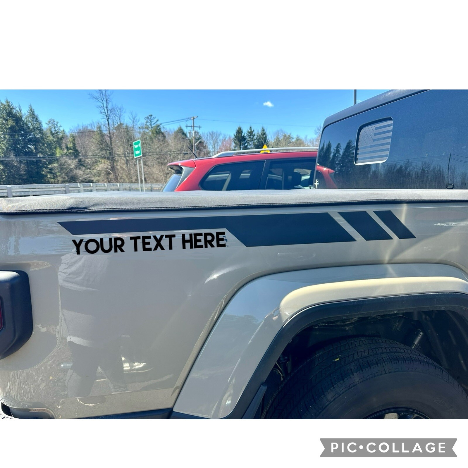 Custom Strobe Gradient Bedside Decal Decals Graphics Fit Any Jeep Gladiator