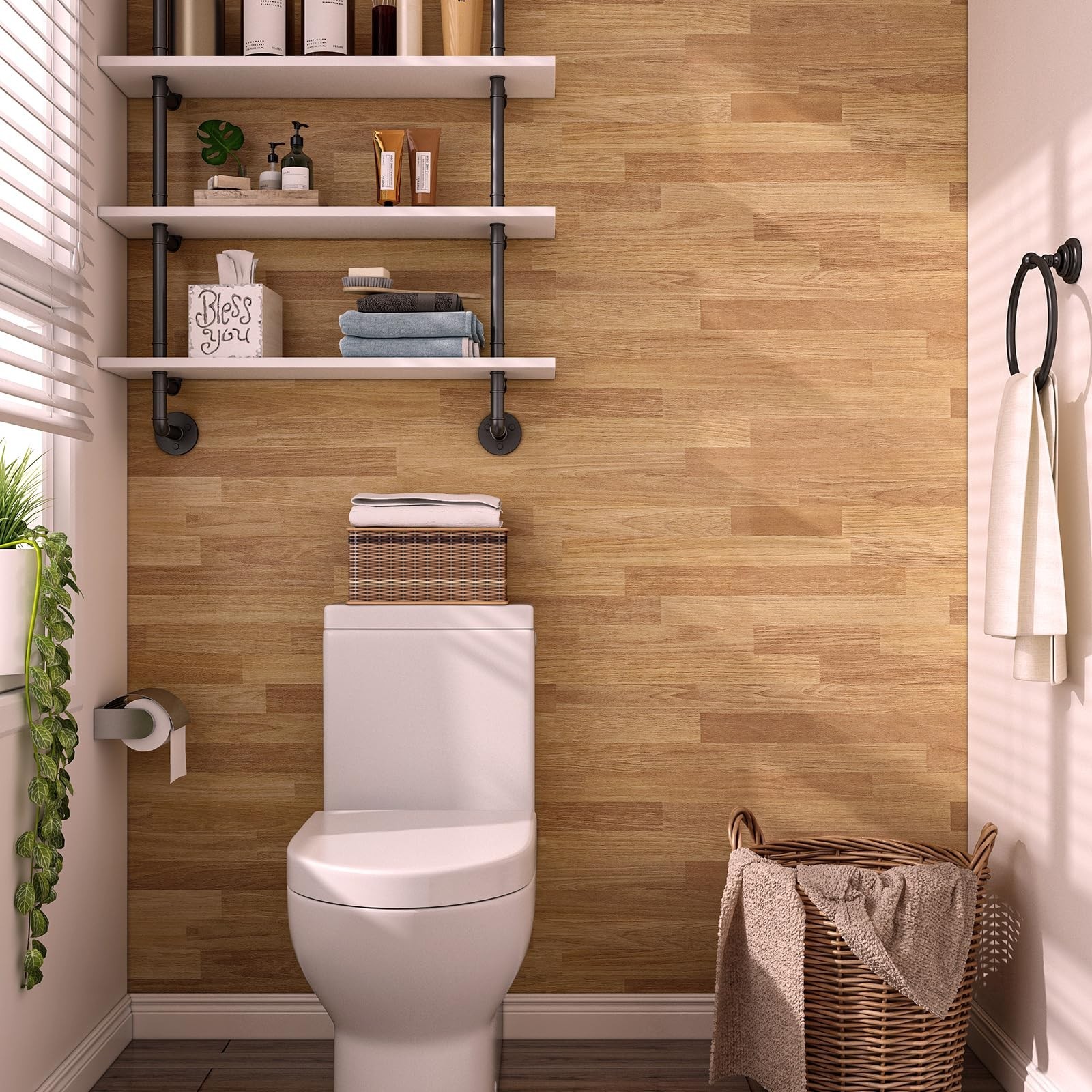 Wood Grain Contact Paper Brown Butcher Block Contact Paper Wood Wallpaper 17….