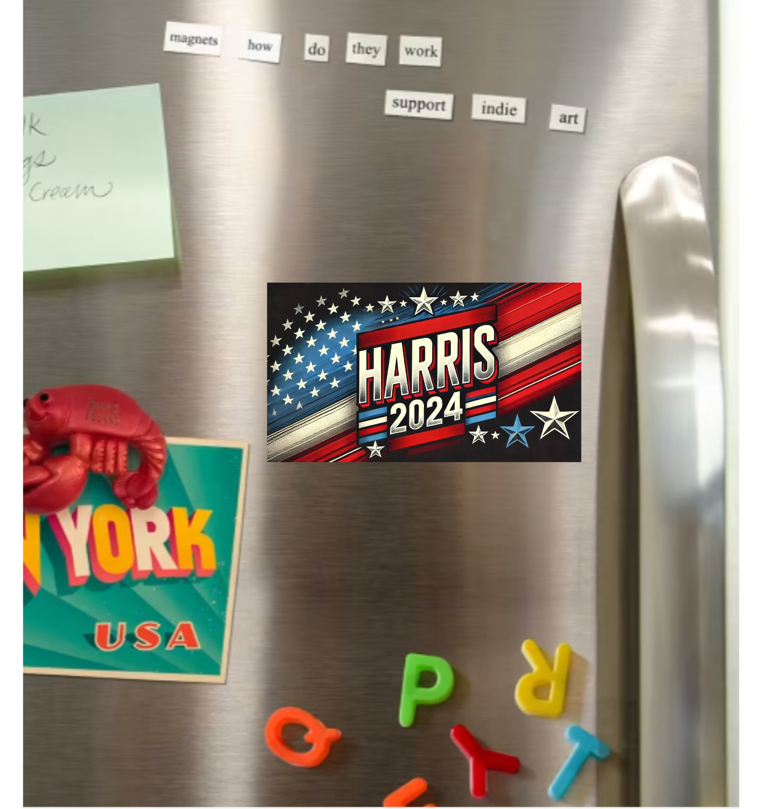 Kamala Harris for President 2024 Die Cut Glossy Fridge Magnet