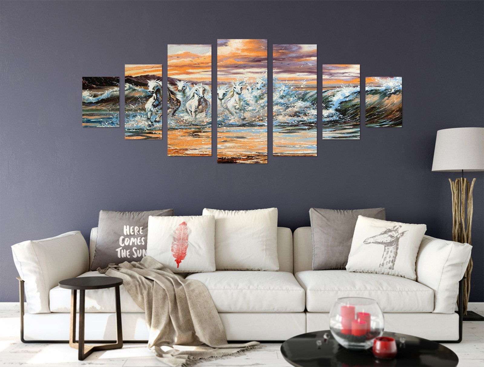 3D White Horse Paint 8 Unframed Print Wall Paper Decal Wall Deco Indoor AJ Jenny