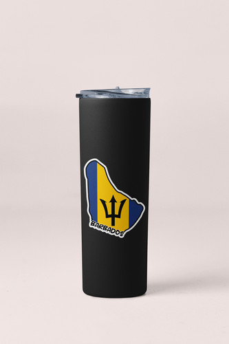 Barbados Map Flag Sticker Decal
