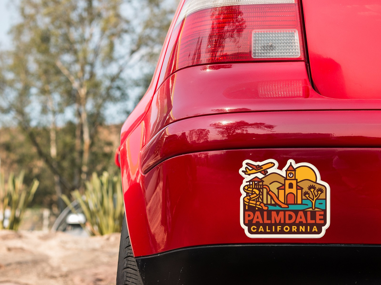Palmdale California Sticker Decal Vinyl Die-Cut City Skyline Landmark Design