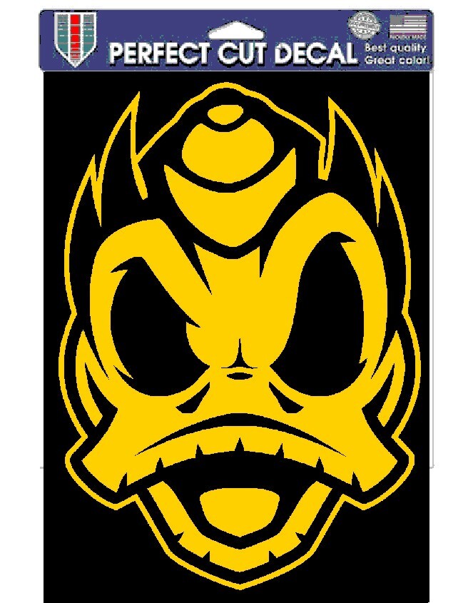 Oregon Ducks Combat Duck Decal – Sticker Die Cut YELLOW
