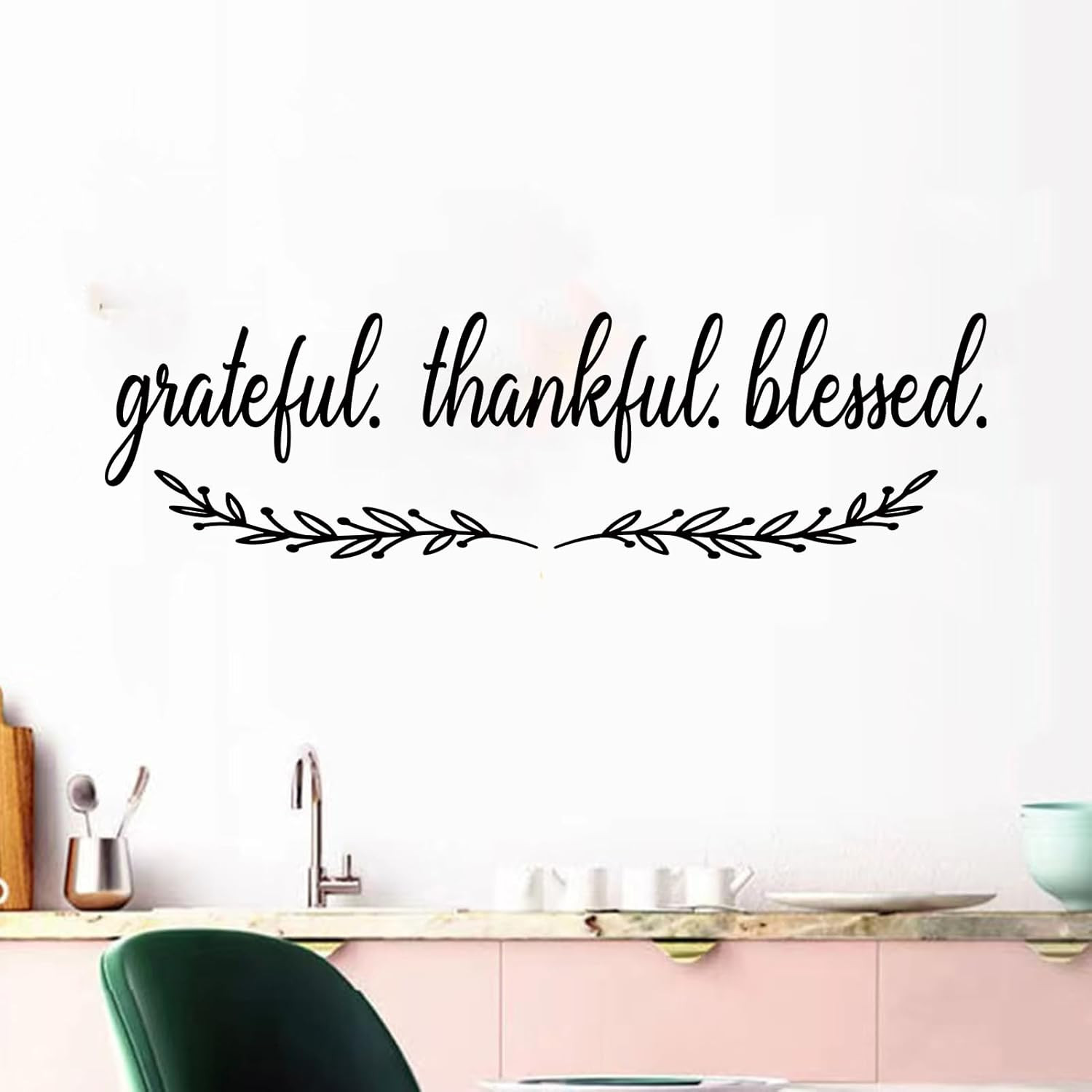 Quotes Wall Decals for Dining Room: Home Inspirational Pantry Kitchen Vinyl Art