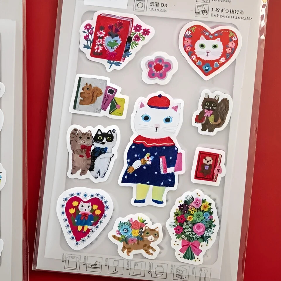 Yumi Kitagishi Multi Stickers ART TIME/TEA TIME 11 Patterns 1 Each JAPAN NEW