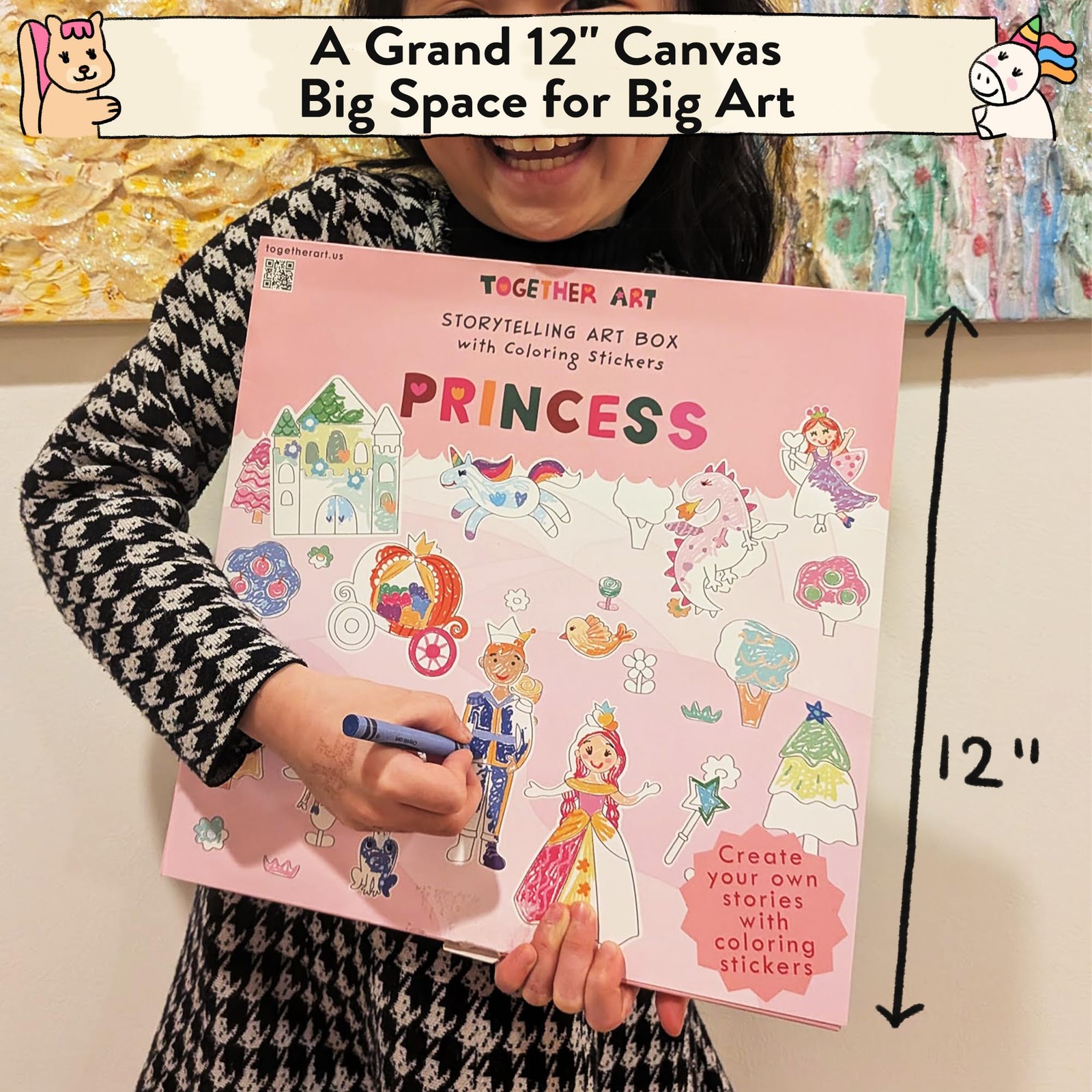 Together Art Princess Color Your Own Storytelling Sticker Kit Your Own Diy