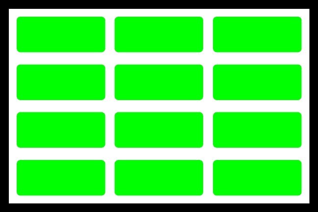 Rectangle Polka Dot Vinyl Decals Waterproof Outdoor Multiple Colors and Sizes