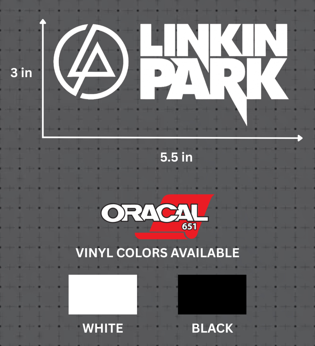 Linkin Park Vinyl Decal Sticker – Color Choice – Oracal 651 Vinyl