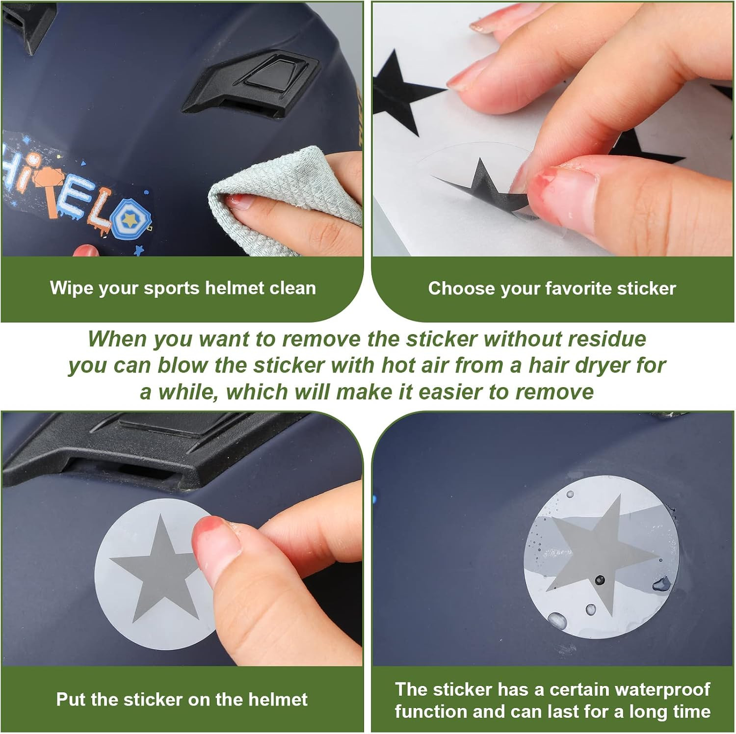 300 Pcs Football Helmet Decal Football Stickers Self Adhesive Helmet Stickers