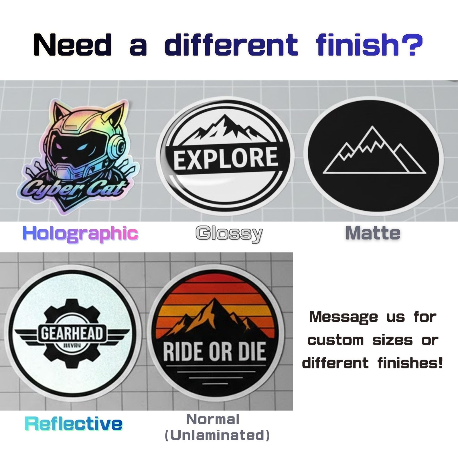 Custom Glossy Die Cut Sticker Decals Labels Logo Bulk Vinyl Waterproof UV