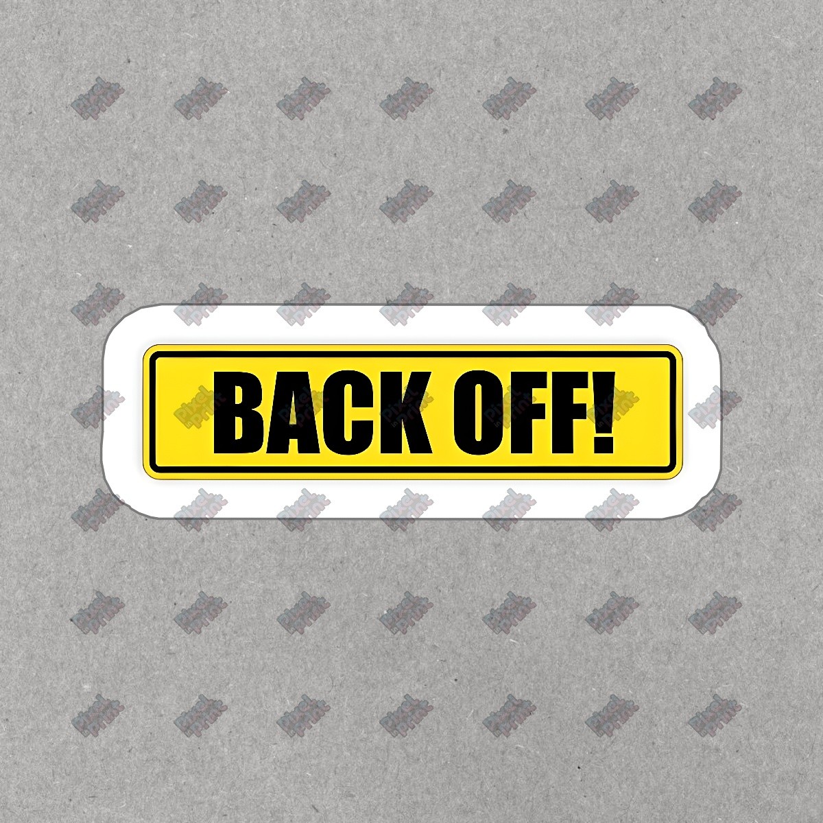 Bold BACK OFF! Vinyl Sticker Humorous Decal for Laptops, Water #192583