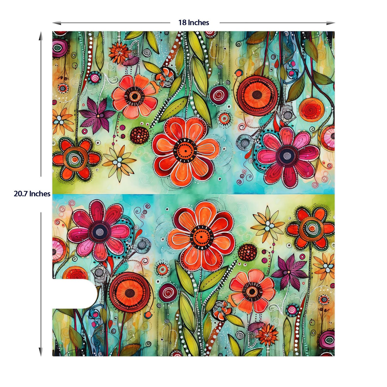 Texupday Abstract Colorful Floral Mailbox Cover with Magnetic Multicolor