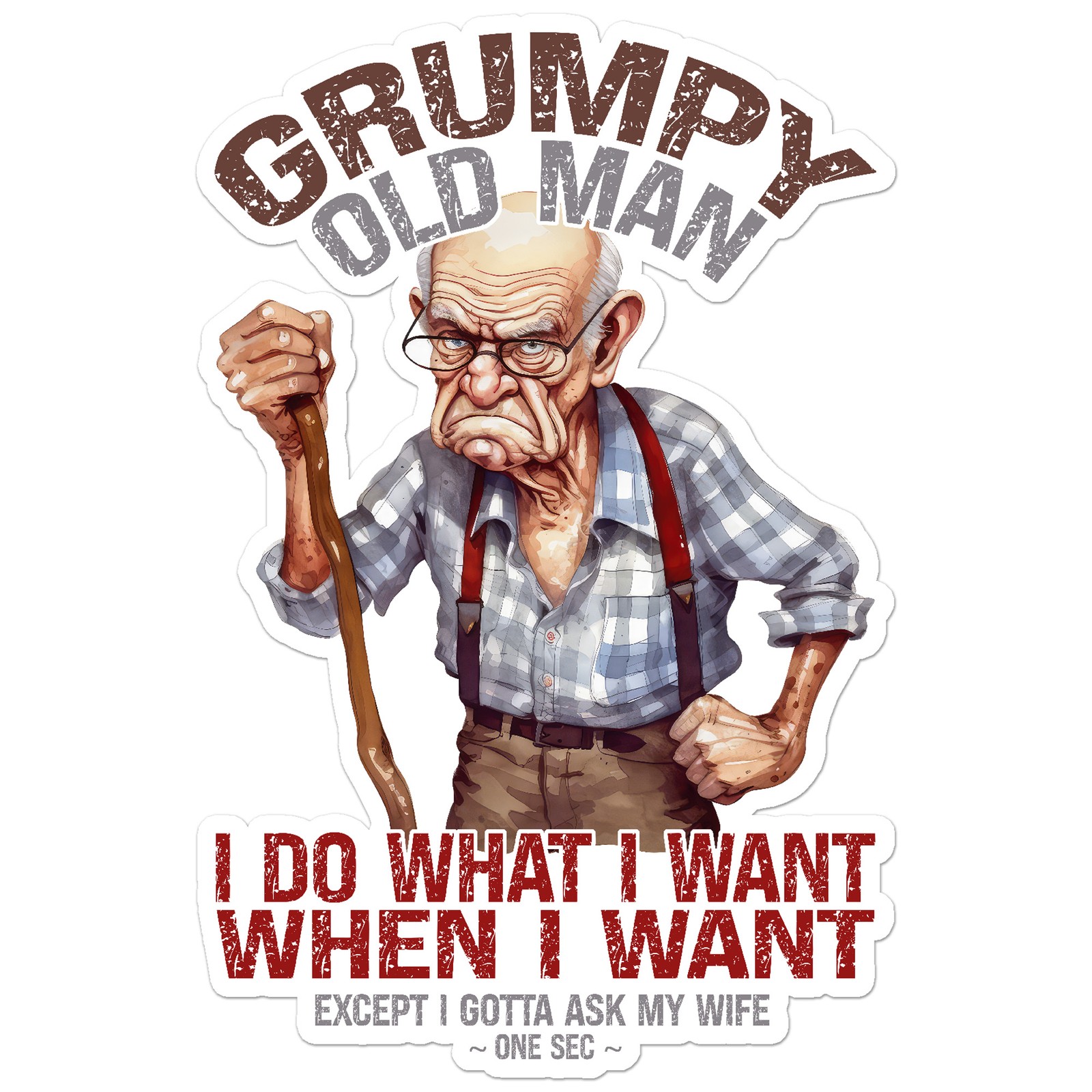 Grumpy Old Man Vinyl Decal Sticker – ebn9269