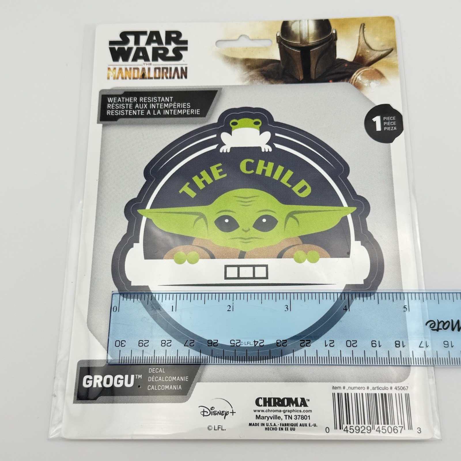Star Wars Decal Mandalorian The Child Grogu Sticker Baby Yoga NEW Chroma