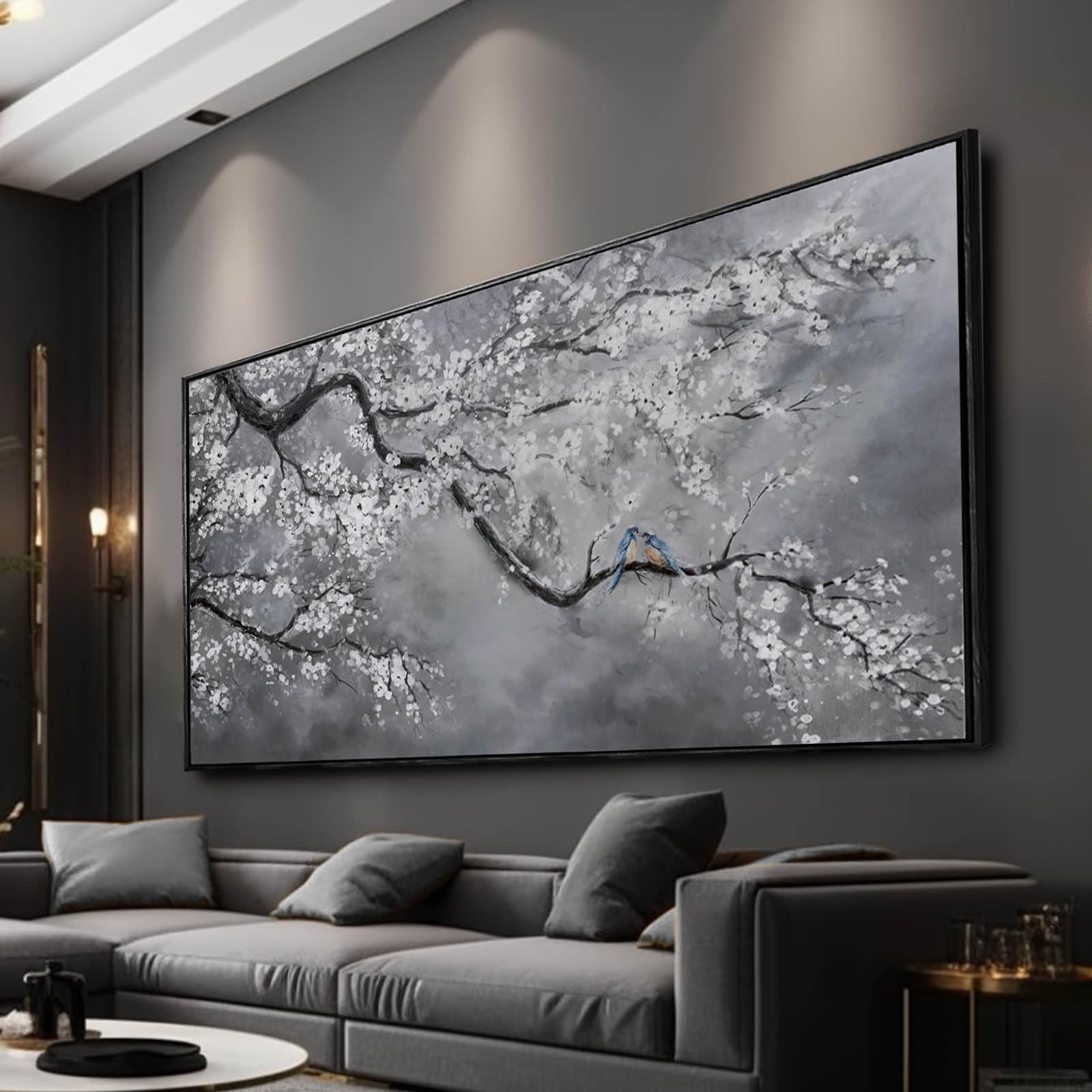 Artexist Flower Canvas Wall Art Black and White Wall Poster Scenery Wall Deco…