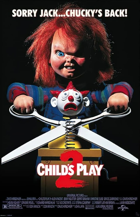 Chucky Childs Play II Movie Poster Graphic Wall Decal Removable Adhesive Backing
